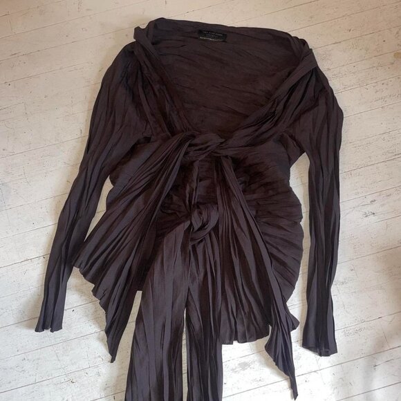 Marie Saint Pierre Vintage Tie Cardigan Top - Picture 3 of 4